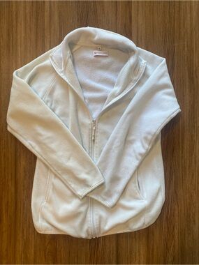 White Cross Polar Fleece Full Zip Sport Scrub Jacket